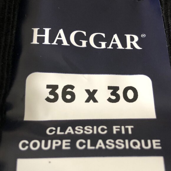 Haggar Premium Stretch Corduroy Classic Fit Straight Leg Pants Black 36x30 NWT - Picture 12 of 16